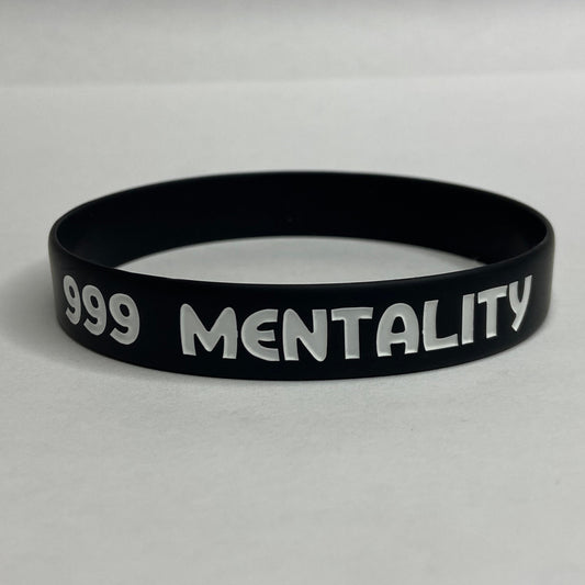 Black & White 999 Mentality Wristband